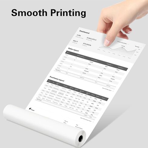 US Letter Thermal Printer Paper 4 Roll, 8.5 inches Compatible with Phomemo M832, M834, M835, A80, MT810 and Other Portable Thermal Printers (4Rolls | 8.5''x27') in Kuwait