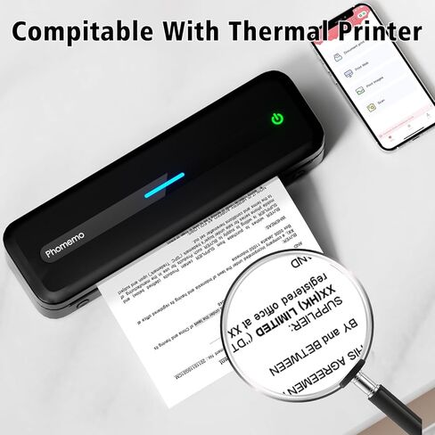 US Letter Thermal Printer Paper 4 Roll, 8.5 inches Compatible with Phomemo M832, M834, M835, A80, MT810 and Other Portable Thermal Printers (4Rolls | 8.5''x27') in Kuwait