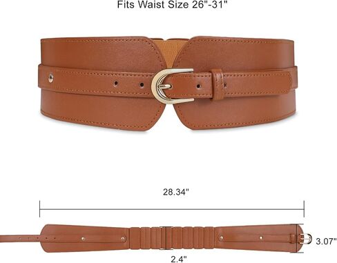 حزام خصر مرن واسع للسيدات من SUOSDEY لفستان السيدات وحزام مطاطي للفتيات in Kuwait