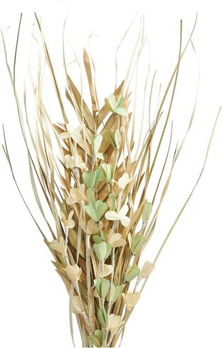 Deco 79 Dried Plant Palm Leaf Handmade Natural Foliage Tall Floral Grass Bouquet with Green Accents, 18" x 6" x 38", Beige in Saudi Arabia