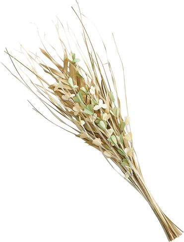 Deco 79 Dried Plant Palm Leaf Handmade Natural Foliage Tall Floral Grass Bouquet with Green Accents, 18" x 6" x 38", Beige in Saudi Arabia