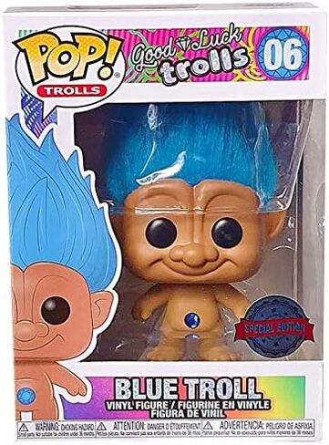 Funko Pop! Trolls - Good Luck Trolls - Blue Troll With Blue Hair - B&N Exclusive #06 in Saudi Arabia