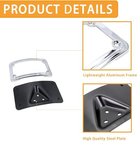 3148 حامل لوحة ترخيص منحني مع إطار مناسب لهارلي ديفيدسون لوحة ترخيص جبل شاحنة قوس 3-Hole Relocation Kit in Saudi Arabia