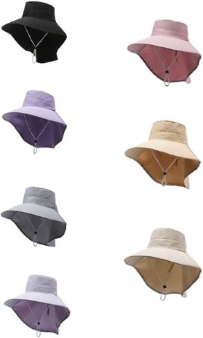Outdoor Sun Hat for Women, UPF 50+ Wide Brim Summer Hat and Fishing Hat with Neck Flap in Saudi Arabia