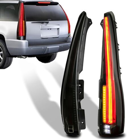 مجموعة مصابيح LED الخلفية متوافقة مع سيارة Chevy Suburban Tahoe GMC Yukon 2007-2014، مصباح خلفي ملون مدخن، إشارة انعطاف صفراء، قابس 5 دبابيس in Saudi Arabia