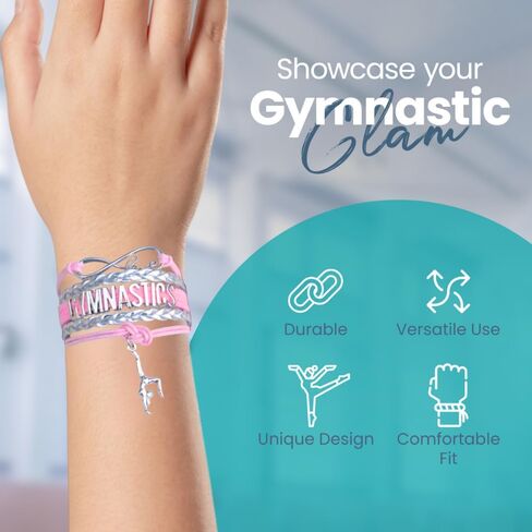 Infinity Collection Gymnastics Bracelet- Gymnastics Bracelet- Gymnastics Jewelry - Gift For Gymnast, Gymnastic Coaches & Teams (Rainbow) in Kuwait