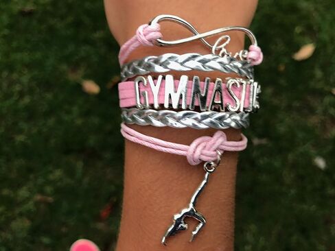 Infinity Collection Gymnastics Bracelet- Gymnastics Bracelet- Gymnastics Jewelry - Gift For Gymnast, Gymnastic Coaches & Teams (Rainbow) in Kuwait