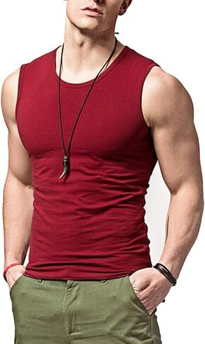 Mens Compression Athletic Muscle Sleeveless Tank Top Gym Work Out A-Shirt in Saudi Arabia