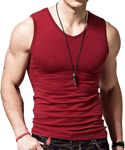 Mens Compression Athletic Muscle Sleeveless Tank Top Gym Work Out A-Shirt in Saudi Arabia