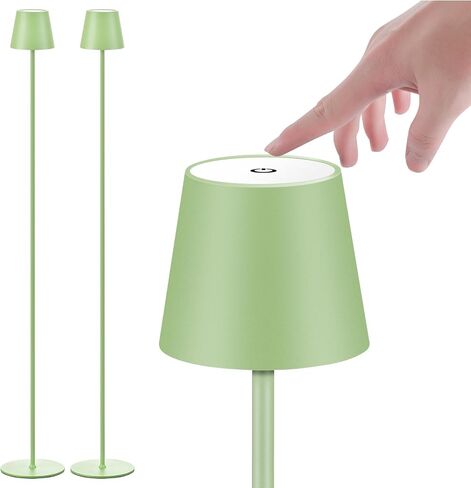 2Pack Cordless Floor Lamp for Outdoor/Indoor, Built-in 6800 mAh Battery LED Battery Operated lamp Rechargeable, with Touch Control Floor lamp，Adjustable Height Floor Lamp for Patio(Black) in Saudi Arabia