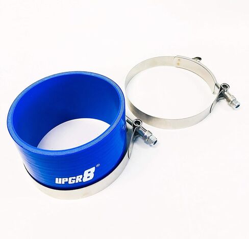 Upgr8 Universal 4-Ply عالي الأداء 3.5 بوصة خرطوم سيليكون مستقيم 89 مم + مشبك T-Bolt (3.5 بوصة أزرق) in Kuwait