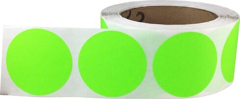 Green Color Coding Labels for Organizing Inventory 2 Inch Round Circle Dots 500 Total Adhesive Stickers On A Roll in Saudi Arabia