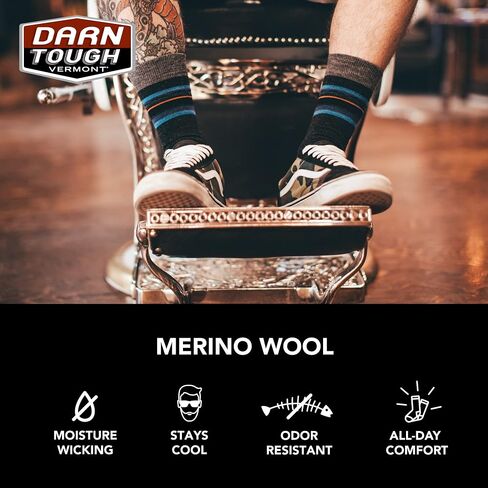Darn Tough Men's Merlin Crew Lightweight with Cushion Lifestyle Sock (Style 6113) - in Saudi Arabia