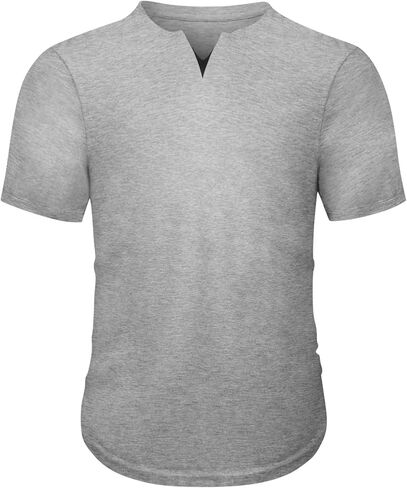 Mens 3 Pack T Shirts Casual Fashion Longline V-Neck Shirt Tee in Kuwait