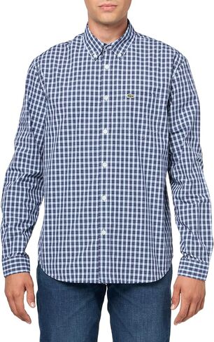 Lacoste Men's Checked Poplin Shirt in Saudi Arabia