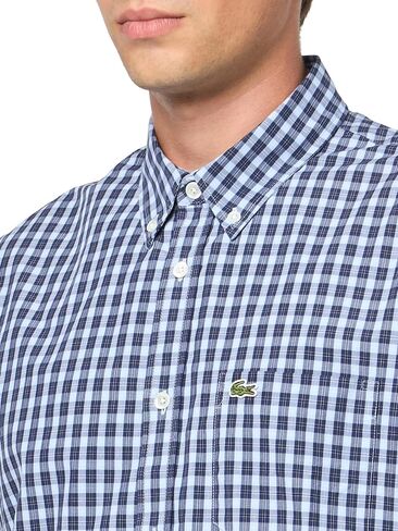 Lacoste Men's Checked Poplin Shirt in Saudi Arabia