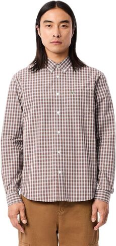 Lacoste Men's Checked Poplin Shirt in Saudi Arabia