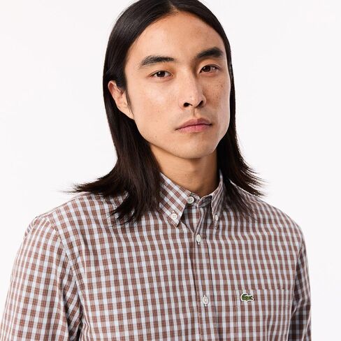 Lacoste Men's Checked Poplin Shirt in Saudi Arabia