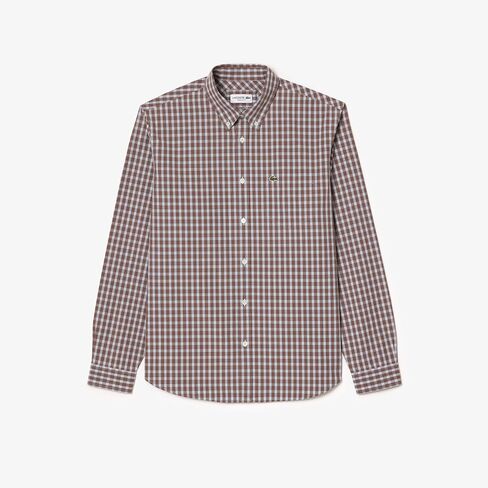 Lacoste Men's Checked Poplin Shirt in Saudi Arabia