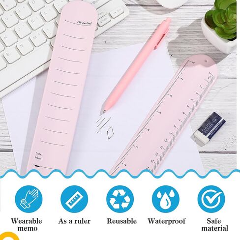 2 Pcs Nurse Erasable Wristband to Do List Wrist Memo Slap Bracelet with Ballpoint Pen and Eraser Reminder Bracelet Wrist Band Notepad Gifts for Nurse Week Essentials Christmas(Purple) in Saudi Arabia