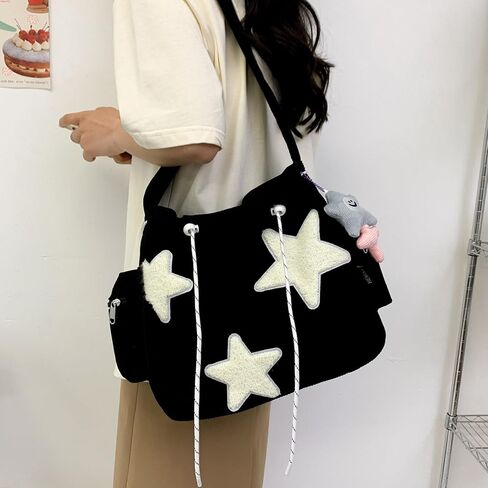 Makukke Y2K Corduroy Shoulder Bag Women, Cute Tote Bag Large Crossbody Bag for Work Travel Shopping in Saudi Arabia