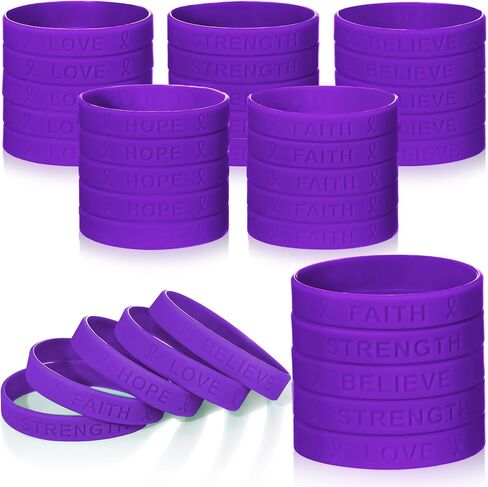 Liliful 100 Pcs Breast Cancer Awareness Ribbon Bracelets Bulk Domestic Violence Mental Health Alzheimers Pancreatic Cancer Leukemia Lupus Liver Cancer Overdose Bracelets for Public Events in Saudi Arabia