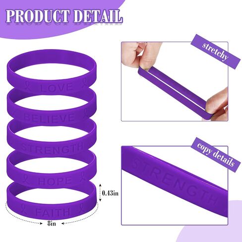 Liliful 100 Pcs Breast Cancer Awareness Ribbon Bracelets Bulk Domestic Violence Mental Health Alzheimers Pancreatic Cancer Leukemia Lupus Liver Cancer Overdose Bracelets for Public Events in Saudi Arabia