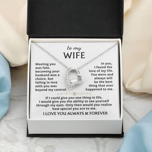 Jewelry To My Wife - the best thing that ever happened to me,Forever Love Necklace, Gift For Wife, Gift for her, Idea Gift For Women, Christmas Birthday Gift, Valentine Gift in Kuwait