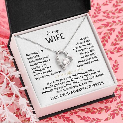 Jewelry To My Wife - the best thing that ever happened to me,Forever Love Necklace, Gift For Wife, Gift for her, Idea Gift For Women, Christmas Birthday Gift, Valentine Gift in Kuwait