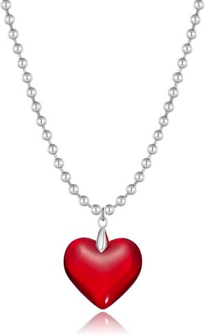 Gold Necklaces For Women Gold Heart Necklace Silver Link Necklace Heart Pendant Necklace Fashion Jewelry in Saudi Arabia