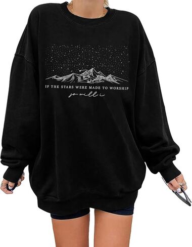 Oversized Christian Sweatshirt for Women: Bible Verse Inspirational Long Sleeve Shirt Religious Pullover Tops in Kuwait