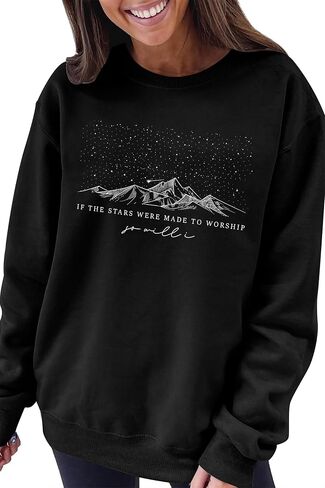 Oversized Christian Sweatshirt for Women: Bible Verse Inspirational Long Sleeve Shirt Religious Pullover Tops in Kuwait