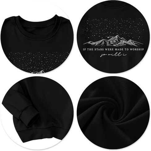 Oversized Christian Sweatshirt for Women: Bible Verse Inspirational Long Sleeve Shirt Religious Pullover Tops in Kuwait