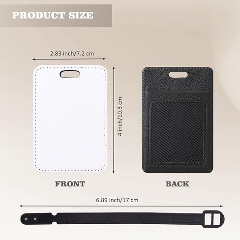 16 Pack Sublimation Luggage Tags PU Leather Name Tags, v2croft DIY Heat Transfer Blank Suitcase Tags, Business ID Card Travel ID Tags, Simple Sublimation Process for Suitcases Handbags Backpacks in Kuwait