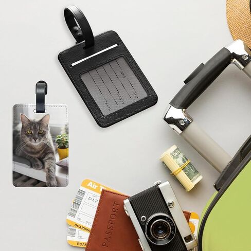 16 Pack Sublimation Luggage Tags PU Leather Name Tags, v2croft DIY Heat Transfer Blank Suitcase Tags, Business ID Card Travel ID Tags, Simple Sublimation Process for Suitcases Handbags Backpacks in Kuwait