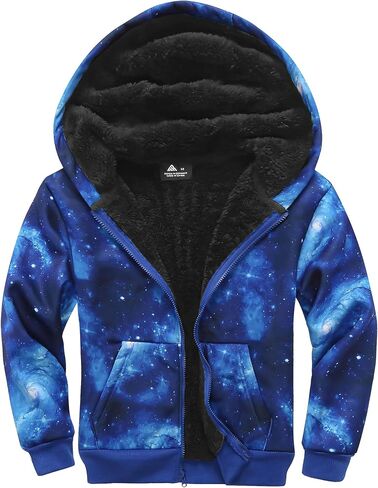 SWISSWELL Boys Hoodie Graphic Fleece Jacket Long Sleeve Youth Sweatshirt Full Zip Coat with Hood Spring Fall Winter Outwear in Saudi Arabia