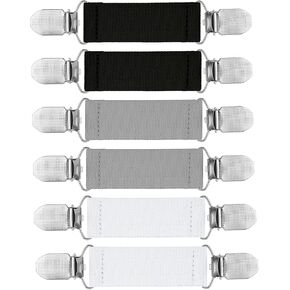Lusofie 6pcs Elasticated Cinch Clip Shirt Clips For Women Clothing Dress Mitten Clips Shirt Ties Glove Back Elastic Clips For Men Cinch Clips Waist Cincher Clip