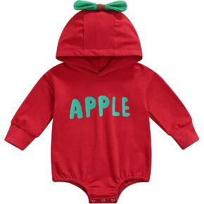 Infant Baby Girls Boys Oversized Fruit Shaped Sweatshirts Romper Lovely Hoodie Costume Fall Winter Pullover Tops