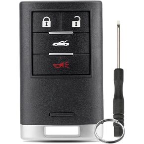 for Cadillac CTS STS Remote Key Fob Fits for Cadillac CTS 2008-2015/ STS 2008-2011 Keyless Entry Remote FCCID M3N5WY7777A P/N 25943676, 25943677 with Key Ring and Screwdriverr