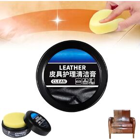 Cleaning and Care Cream & Cleaning Paste for Leather Care, Automotive Interior Leather Cleaning Cream, Leather Repair Kit for Car, Furniture, Multifunctional Leather Cleaning Cream (9.2 Oz)