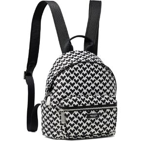 kate spade new york Sam Icon Modernist Hearts Jacquard Fabric Small Backpack Cream Multi One Size