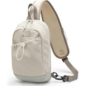 Sling Bag for Women, Crossbody Backpack Chest Daypack Shoulder Bag for Casual Commuting Work Travel Sport Hiking,Green Beige