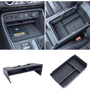 2PCS Center Console Organizer Tray and Armrest Storage Box for Honda CR-V 2023 2024 2025 Hybrid Sport Insert Accessories Secondary Storage Box ABS Plastic Material