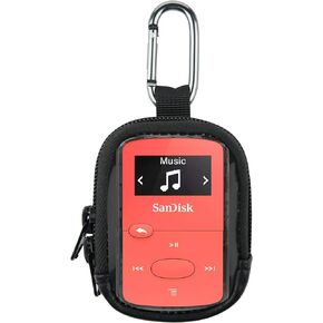 TXEsign MP3 Player Case Carry Bag Compatible with SanDisk Clip Jam/Clip Sport Plus/Clip Sport Go/Clip Sport MP3 Player Travel Carrying Case Bag Organizer with Clear Window for Clip MP3 Player