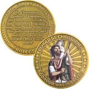 St. Christopher Traveler's Protection Challenge Coin