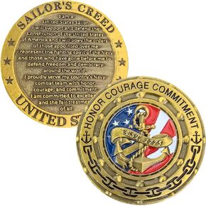 United States Sailor's Creed Challenge Coin