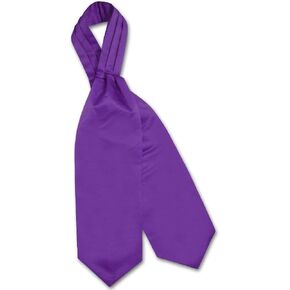 Vesuvio Napoli ASCOT Solid PURPLE INDIGO Color Cravat Men's Neck Tie