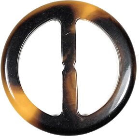 2-1/4'' Amber Buckle -Belt Slide round - TORTOISE SHELL BUCKLE -" ( 1.5 '' Belt Inside