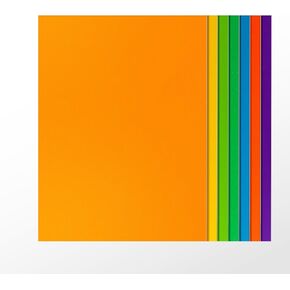 ROBOTIME 7-Pack Double-Sided Colored 1/8" Plywood Sheets - 12 x 12 x 1/8 Inch - Roller-Coated Solid Color 3mm Craft Wood Sheets for Laser Cutting - Assorted Colors - WB124