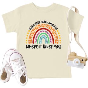 Dot Day Shirt Kids Make Your Mark International Dot Day 2024 تي شيرت ملون للفتيات والأولاد بألوان قوس قزح للأطفال الصغار